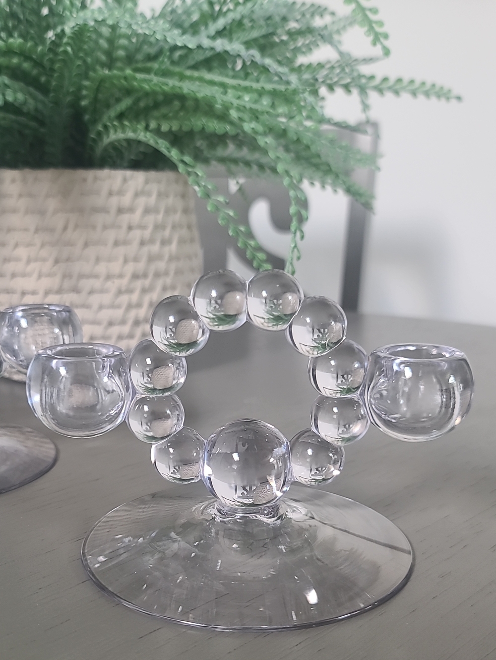Vintage Imperial Glass Candlewick double tapered candle Holders Set Of 2 - Picture 2 of 4